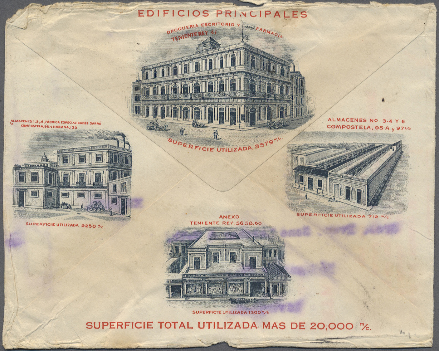 Br Cuba: 1911. Advertising Envelope From 'Jose Sarra, Pharmacy, Habana' Addressed To Liverpool Cancelled By Habana Date  - Other & Unclassified