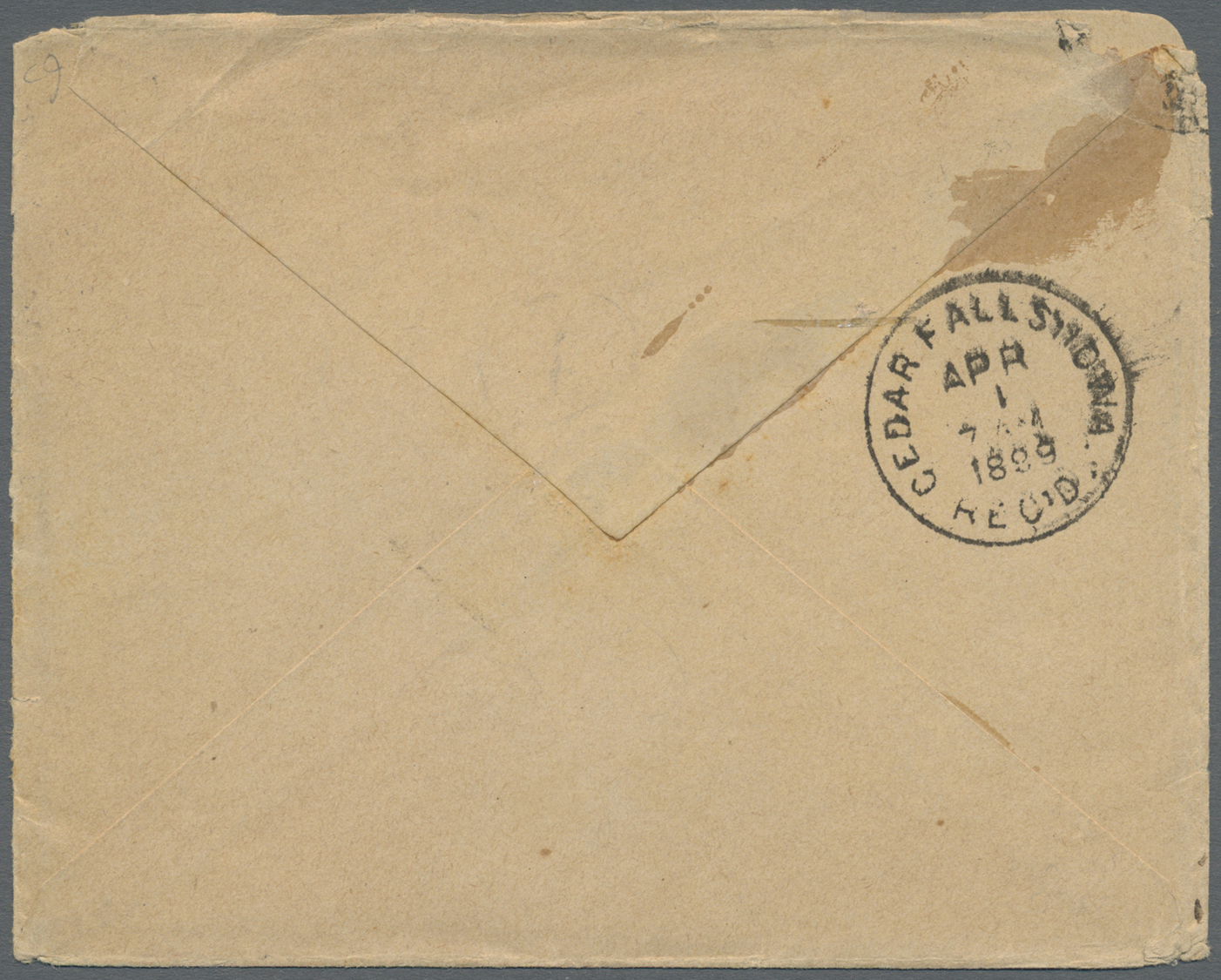 Br Cuba: 1899. Illustrated Envelope Written From The '49th Iowa Regiment, Camp Columbia, Havana, Cuba' Addressed To Lowa - Other & Unclassified