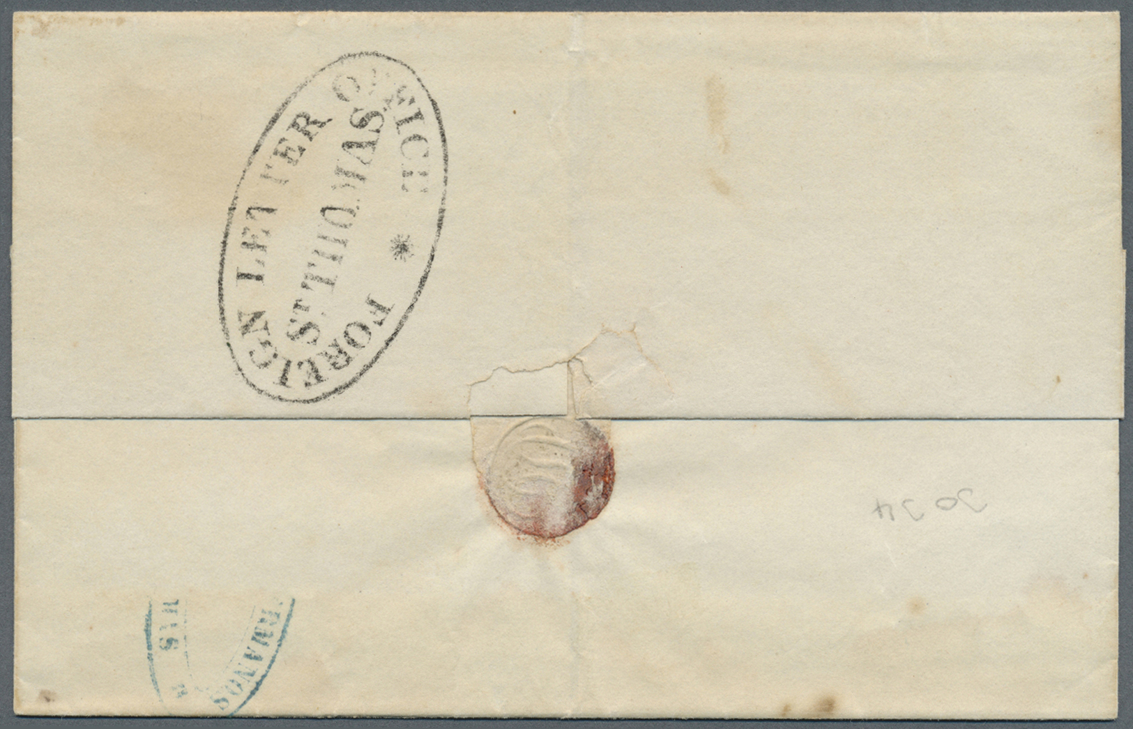 Br Dänisch-Westindien: 1856. Stampless Envelope Written From Saint Thomas Dated '14th July 1856' Addressed To Curacao Ca - Denmark (West Indies)