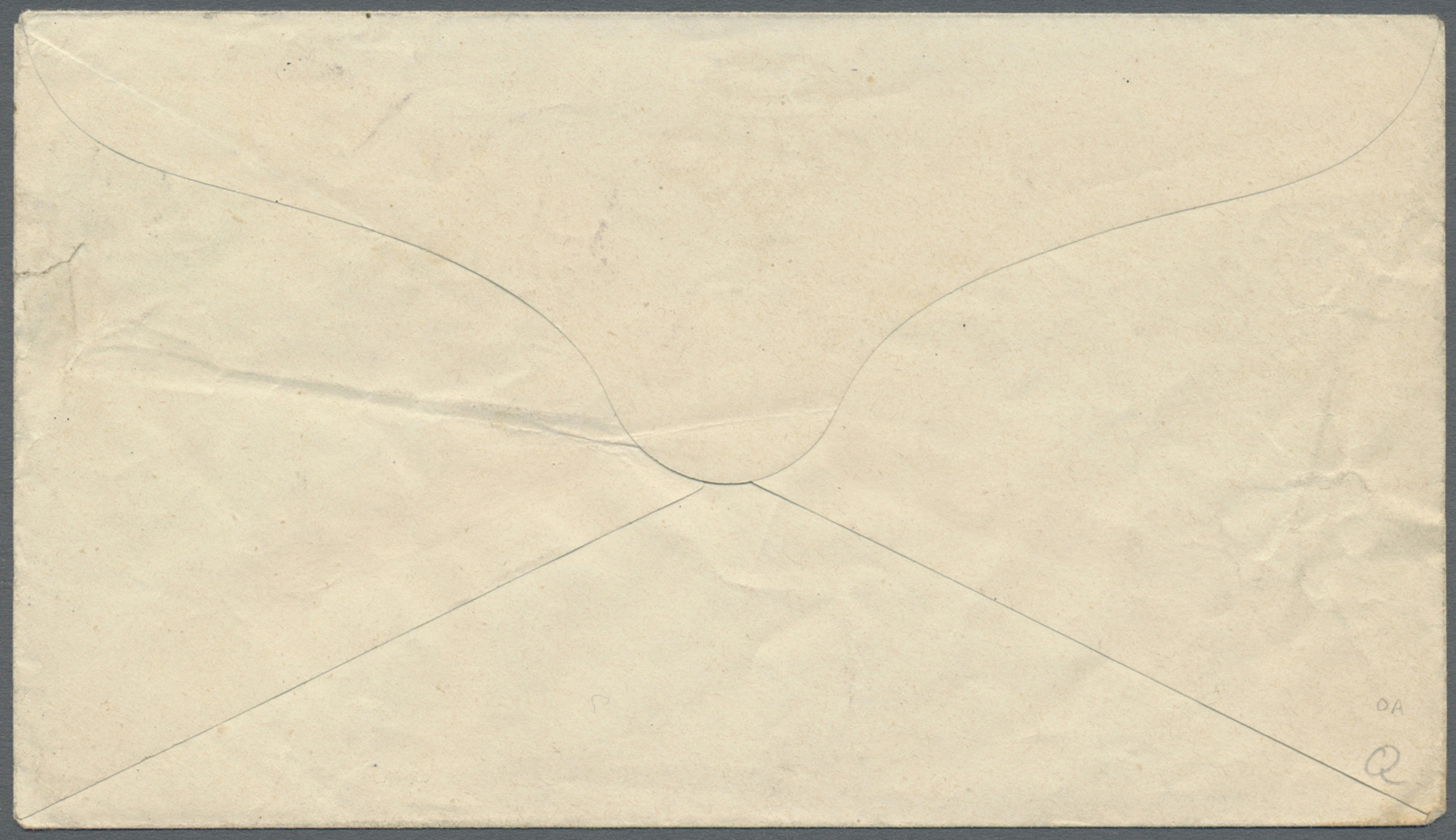 GA Dänisch-Westindien: 1883, 2 C Blue Postal Stationery Envelope (small Faults/tear), Addressed To The Merchants Crasema - Danemark (Antilles)