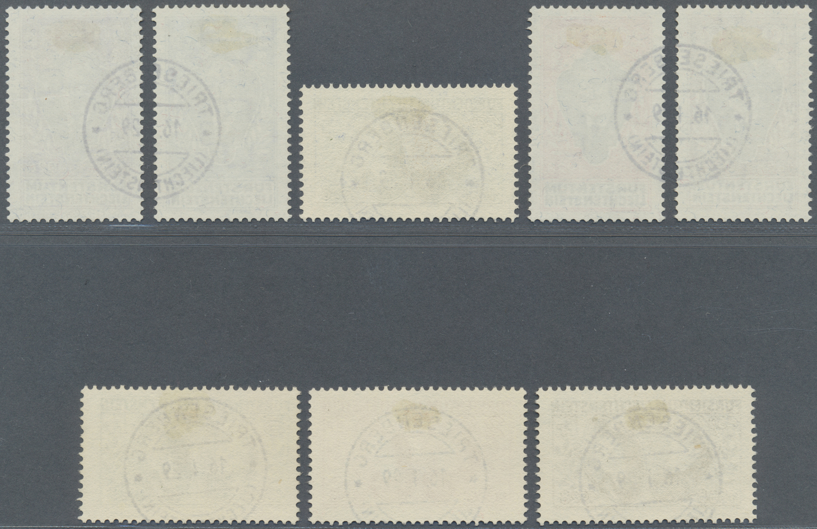 O Liechtenstein: 1928, 70 Jahre Regentschaft Johann II.,Luxussatz, Einheitlich Gestempelt "TRIESENBERG 16.1.29", - Lettres & Documents