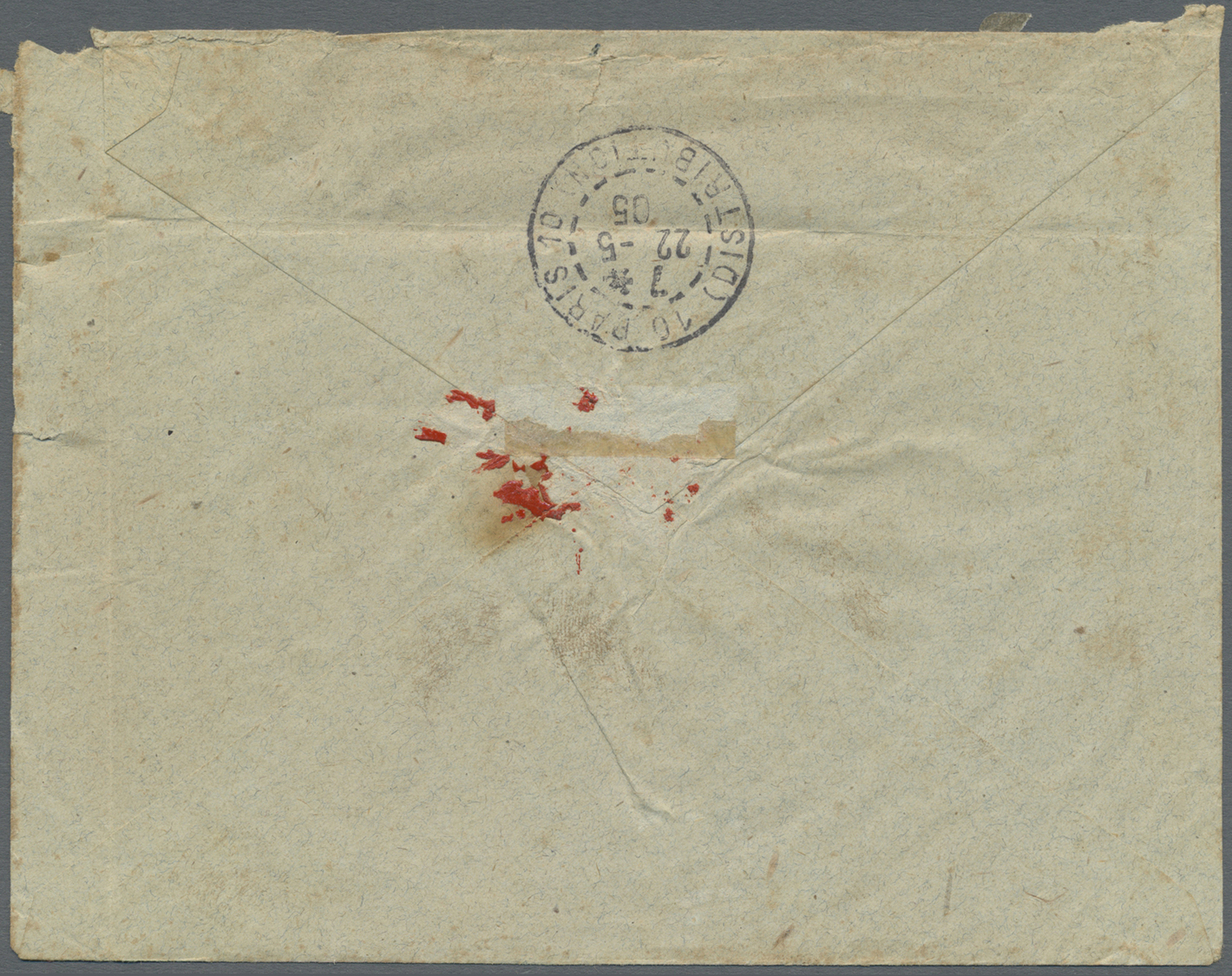 Br Dahomey: 1905. Registered Envelope To France Bearing Dahomey Yvert 3, 15c Grey Mixed With Benin Yvert 39, 20c Red/gre - Other & Unclassified