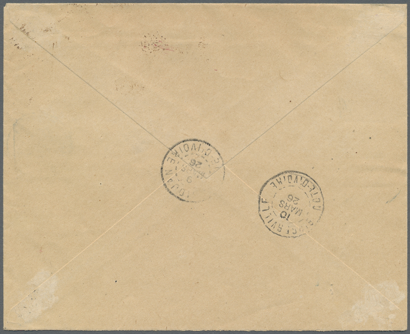 Br Elfenbeinküste - Dienstmarken: 1926. Stampless Registered Official Envelope Addressed To Bingerville Endorsed 'S.O.'  - Ivory Coast (1960-...)