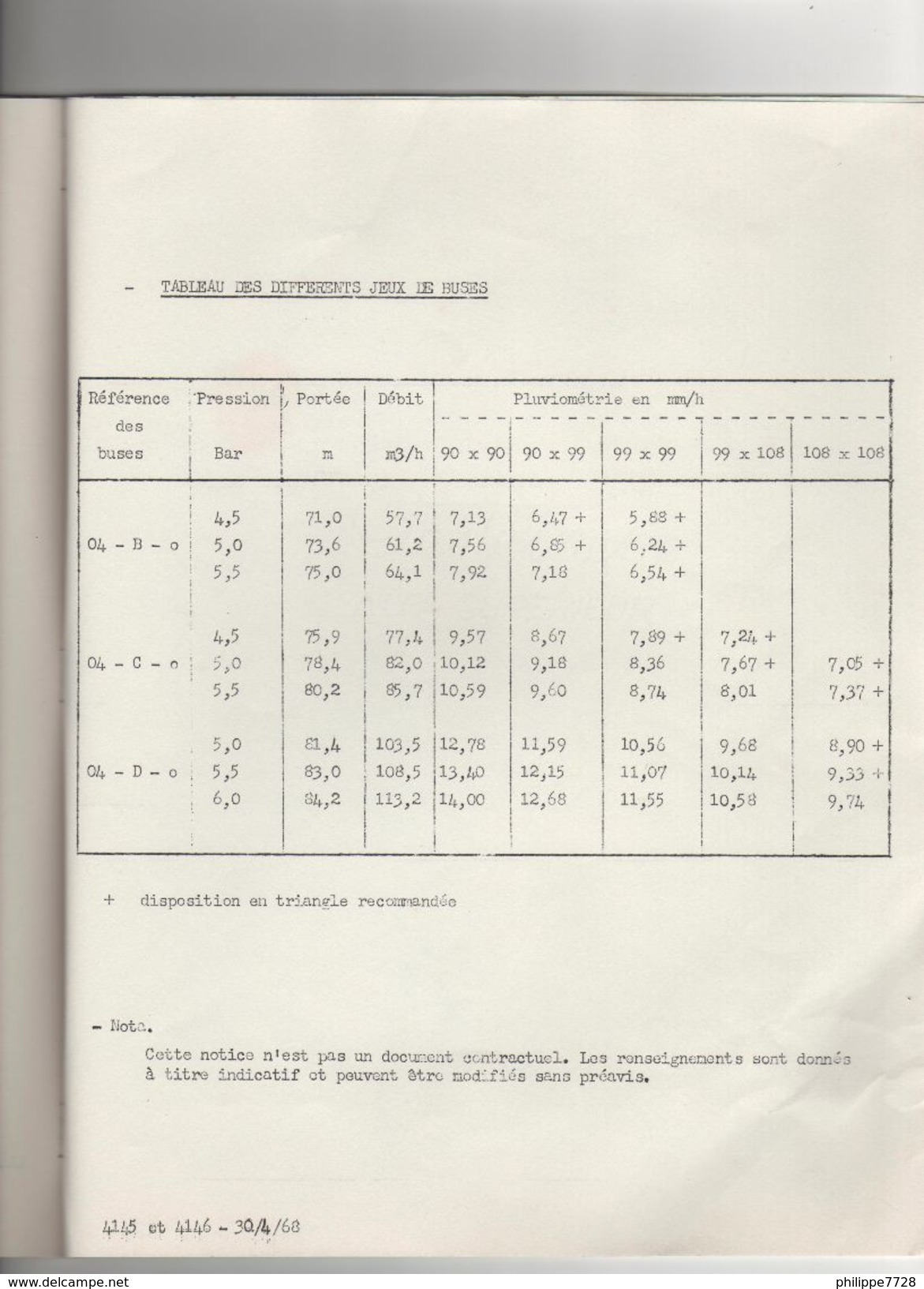 Notice Agricole Tracteur Enjambeur Automoteur 184 EM   1968 - Supplies And Equipment