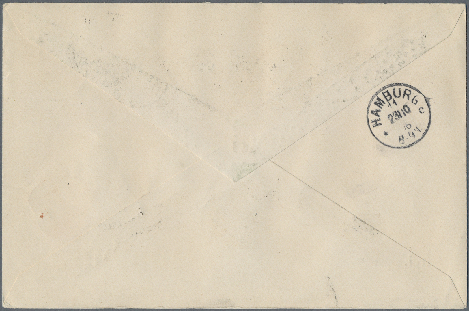 Br Falklandinseln: 1896, ½d. Green, Block Of 18 And Vertical Pair On Registered Letter To Richard Buckup/Hamburg, Clearl - Falkland Islands