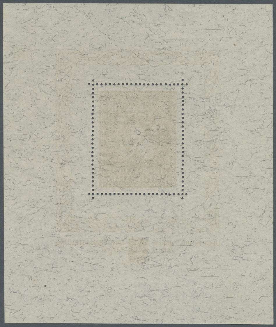 ** Liechtenstein: 1934, Blockausgabe Landesausstellung Vaduz Sauberes Postfrisches Exemplar. - Lettres & Documents