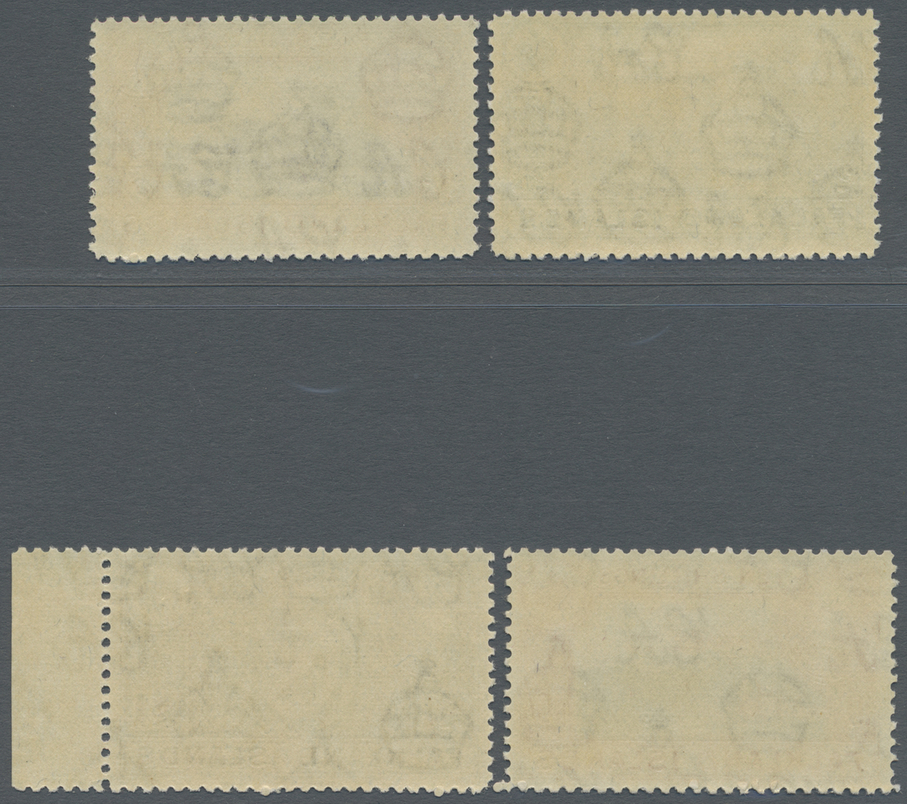 * Falklandinseln: 1938, KGVI Definitives Four Values 2s6d. Penguins To 1pd. Coat Of Arms Mint Never Hinged Or Lightly Hi - Falkland Islands