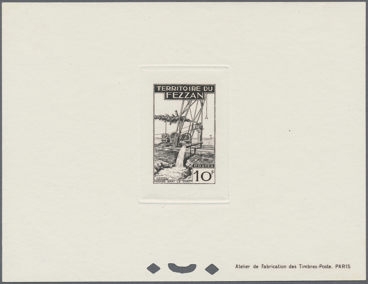 (*) Fezzan: 1951, Definitives "Agriculture", Complete Set As Epreuve De Luxe, Six Of Them Some Slight Imperfections. Mau - Covers & Documents