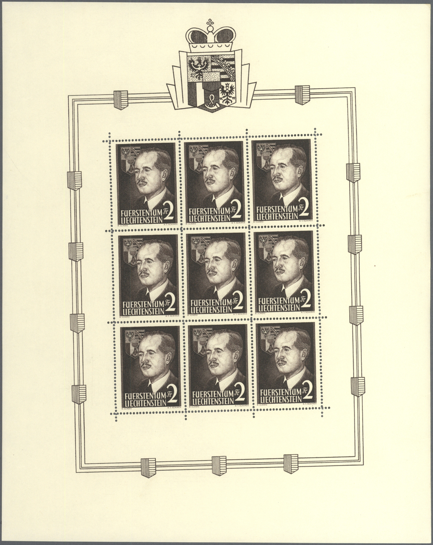 ** Liechtenstein: 1955, Freimarken: Fürstenpaar 2 Fr. Und 3 Fr., Außergewöhnlich Gut Zentrierte Postfrische Klein - Covers & Documents