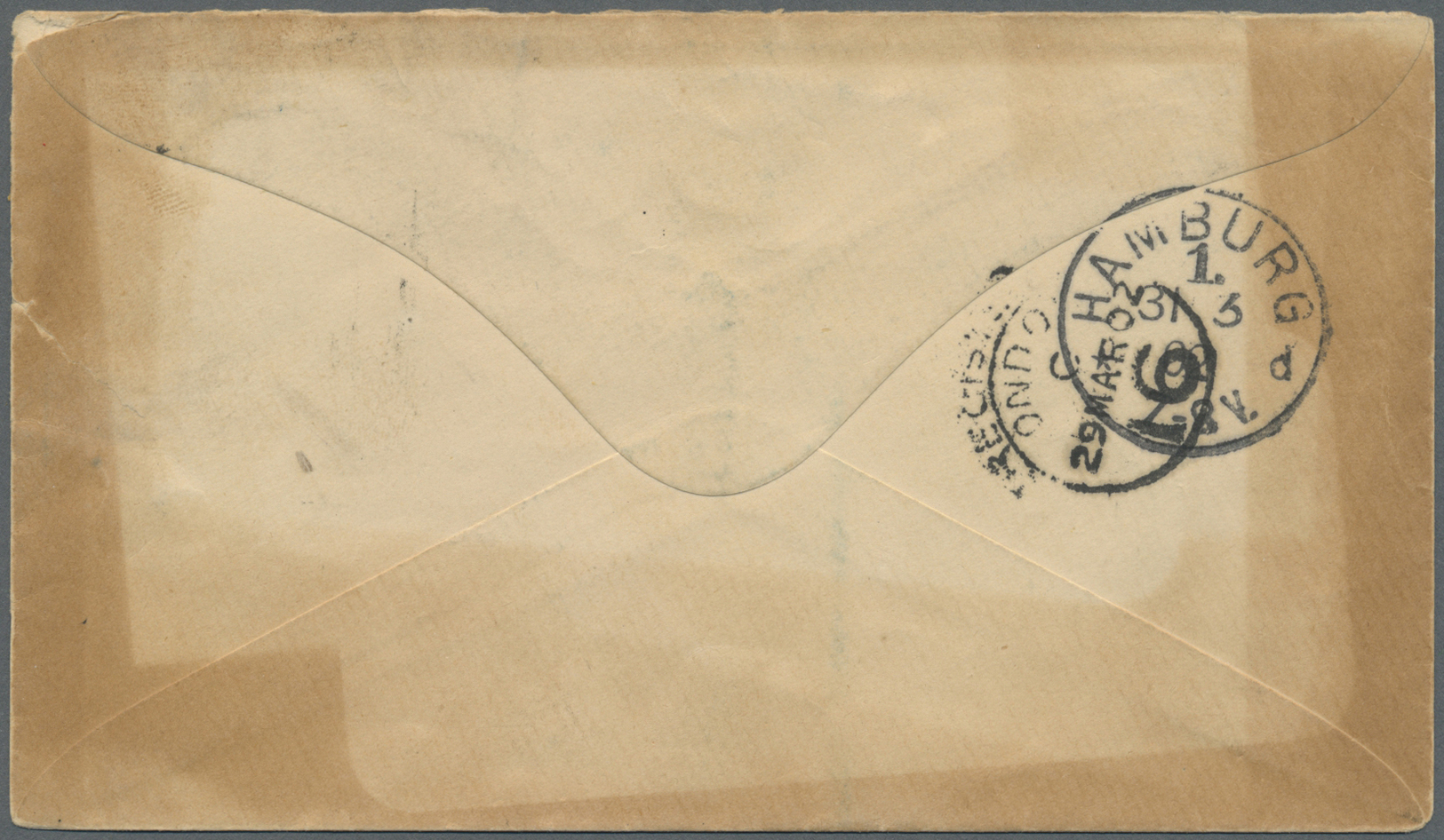 Br Fiji-Inseln: 1902. Registered Envelope (back Toned) Addressed To Germany Bearing SG 78, 2d Pale Green (3) And SG 99,  - Fidji (...-1970)