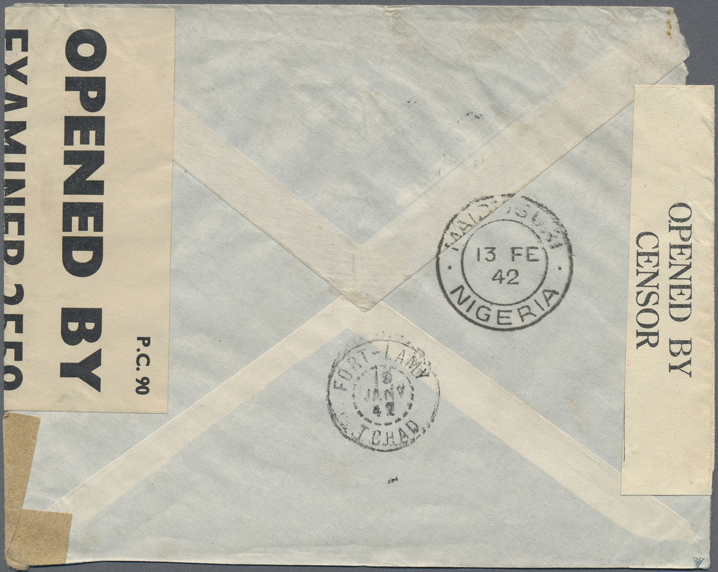 Br Französisch-Äquatorialafrika: 1942. Censored Envelope Addressed To The 'International Red Cross, Geneva' Bearing A. E - Covers & Documents