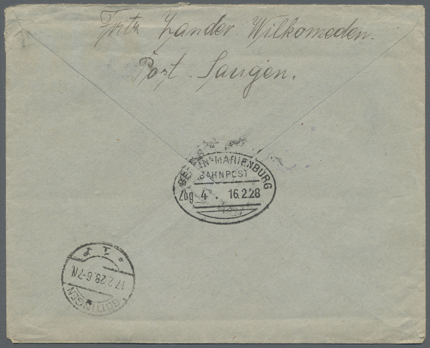 Br Litauen: 1928, Registered Letter With 50 C. Basanavicius In Single Franking From SAUGAI Via Train BERLIN-MARIE - Lituanie