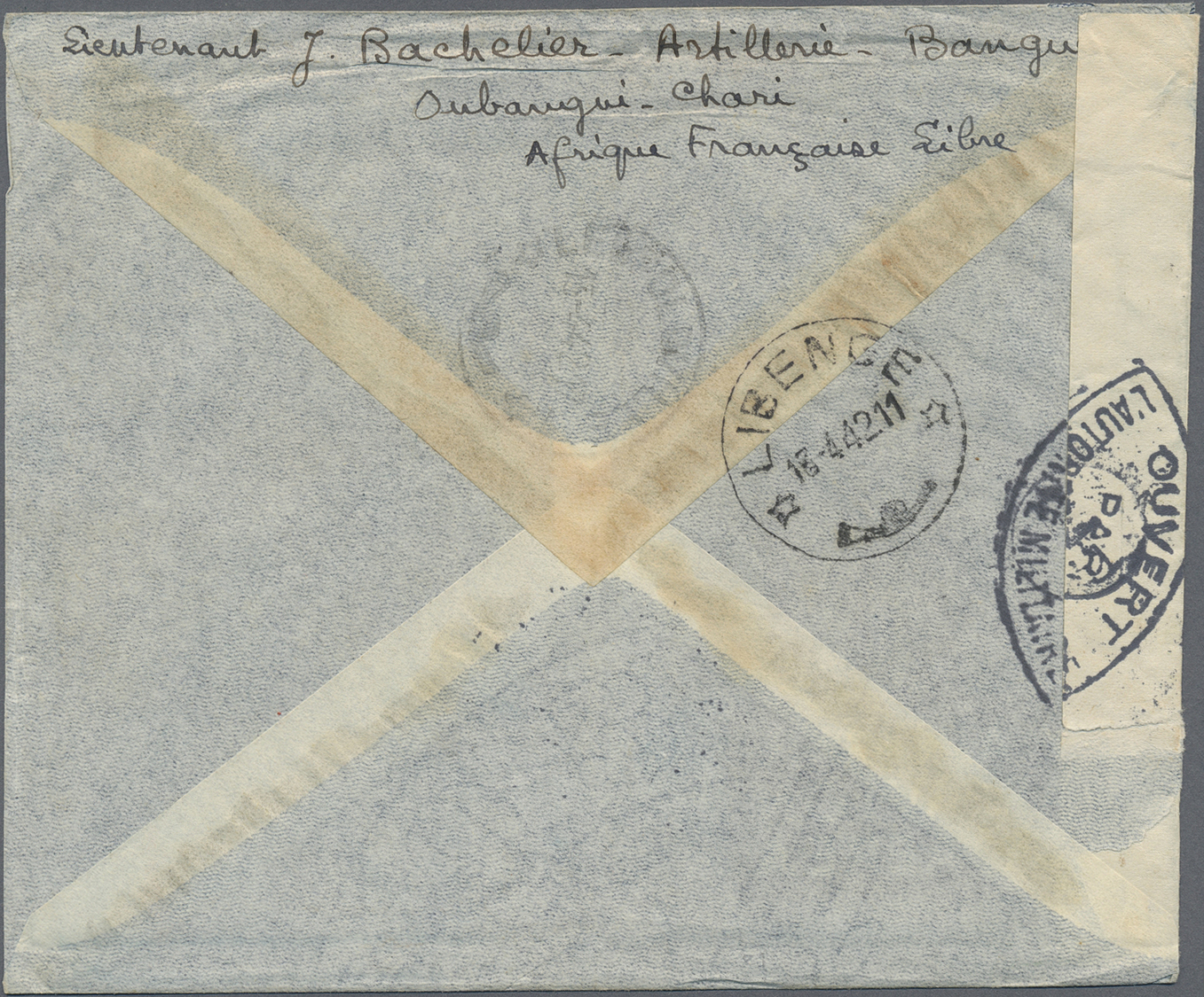 Br Französisch-Äquatorialafrika: 1942. Air Mail Envelope Endorsed 'via Leopoldville Et Yunkee Clipper' Addressed To Flor - Covers & Documents