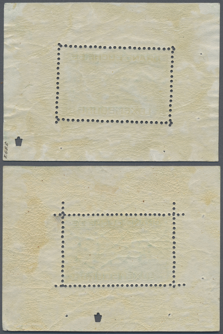 ** Luxemburg: 1923, Block 1 In Beiden Zähnungstypen, Je Tadellos Postfrisch Und Entsprechendem Fotoattest "echt U - Other & Unclassified