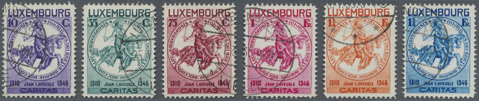 O Luxemburg: 1934, Kinderhilfe, Gut Gezähnter Satz Mit Gefälligkeitsabstempelung LUXEMBOURG / VILLE / 25.1.35, M - Other & Unclassified