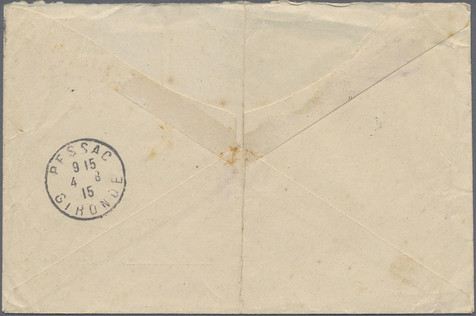 Br Französisch-Ozeanien: 1915. Registered Envelope Addressed To France Bearing Tahiti Yvert 35, 15c Grey Mixed With Ocea - Other & Unclassified