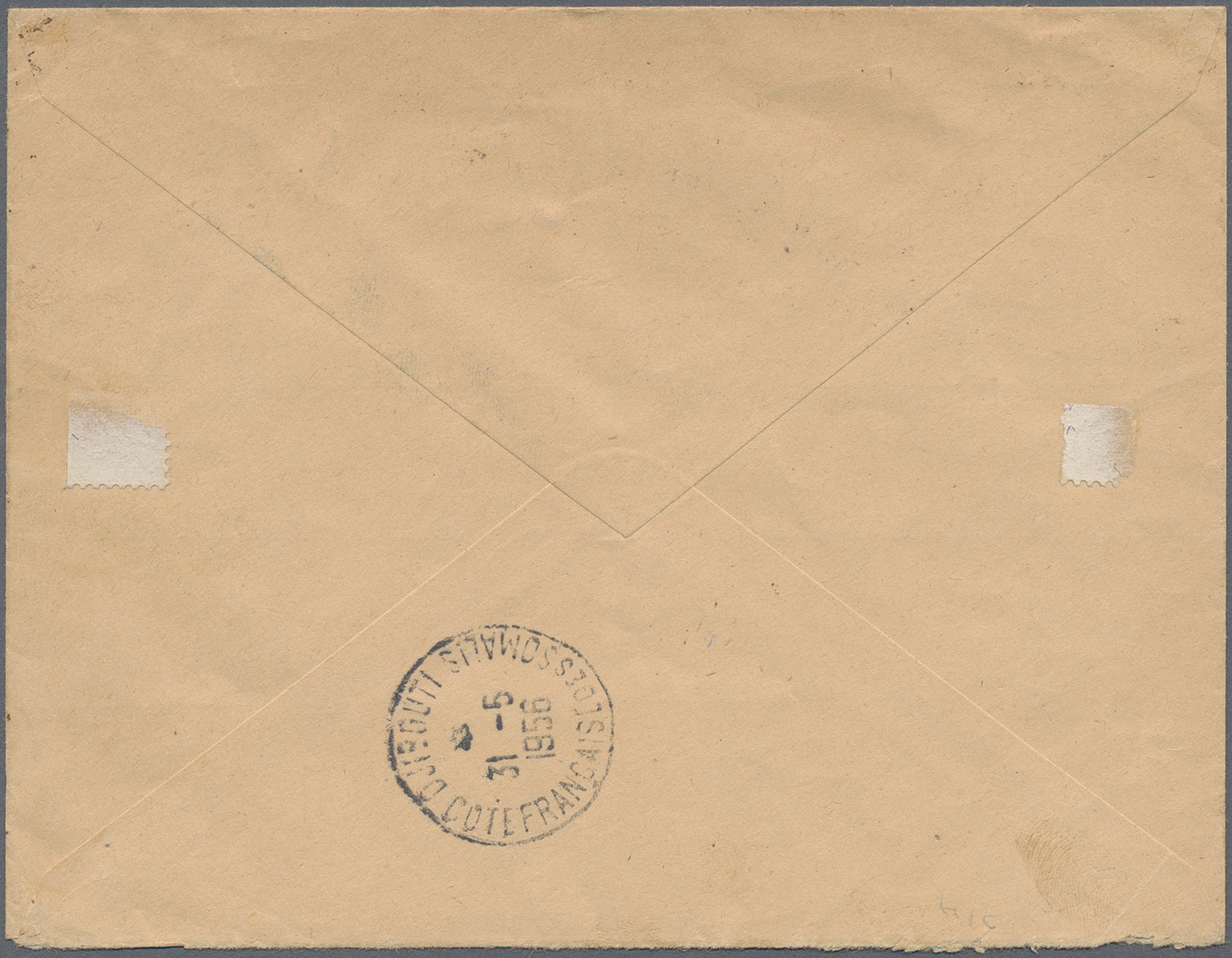 Br Französische Somaliküste - Portomarken: 1956. Stampless Air Mail Envelope Addressed To French Military ‘Depot De Tran - Covers & Documents