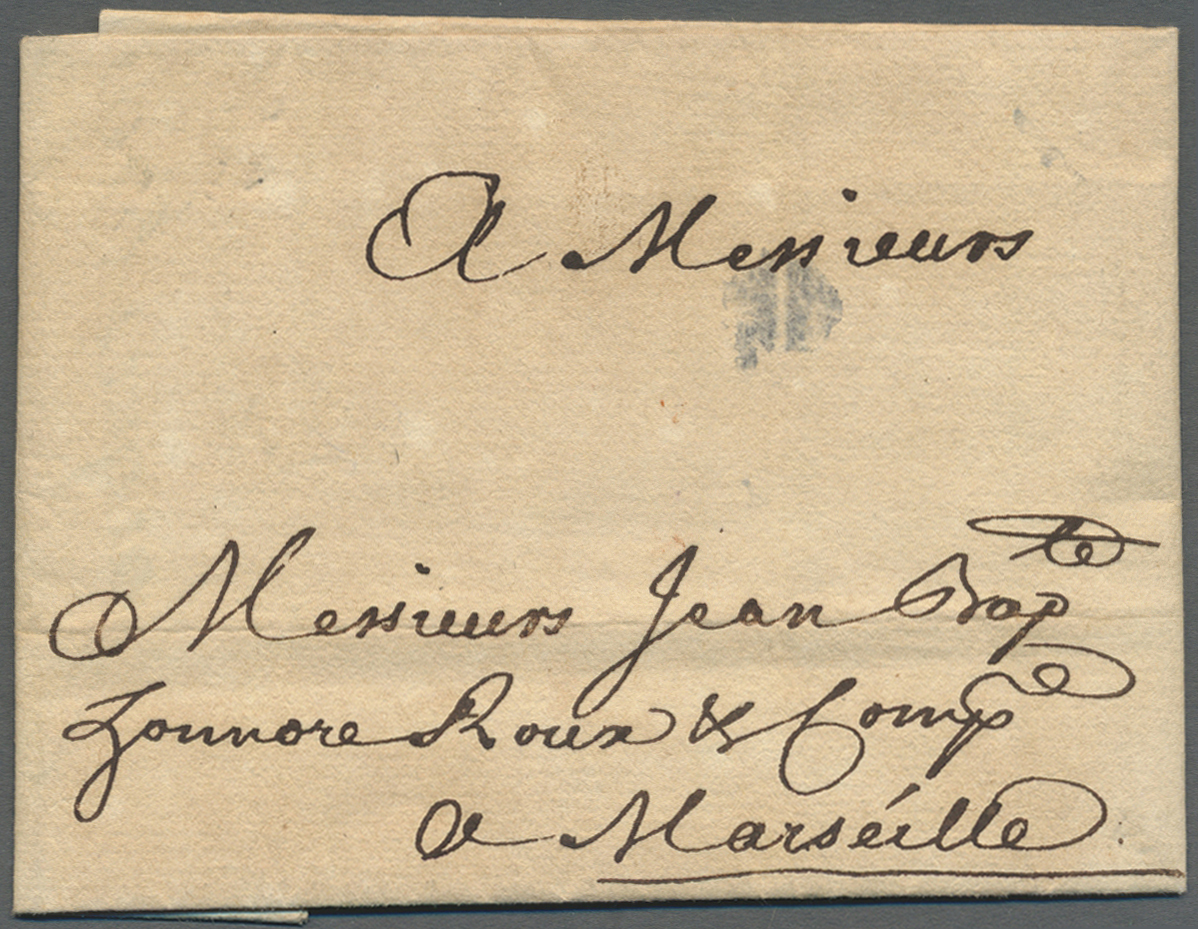 Br Malta - Vorphilatelie: 1732, Brief Aus Malta An Messieurs Roux & Camp In Marseille, Seltener Früher Brief. - Malta