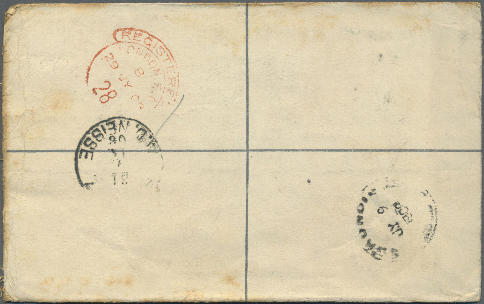 GA Goldküste: 1908. Registered Postal Stationery Envelope 2d Brown Upgraded With SG 59, ½d Green (3) Tied By Kumasi Gold - Gold Coast (...-1957)