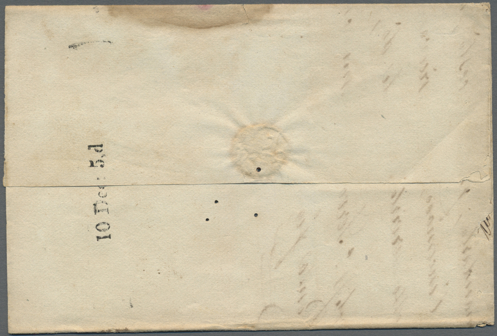 Br Malta - Vorphilatelie: 1838. Envelope (holes) Written From Livorno Dated '28th November 1838' Addressed To Mal - Malte