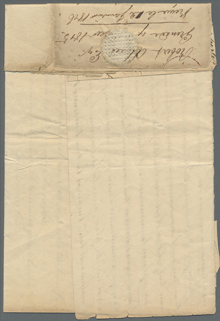 Br Grenada: 1815. Stampless Envelope (re-folded For Display) Written From Grenada Dated 'St George December 7th 1815' Ad - Grenada (...-1974)