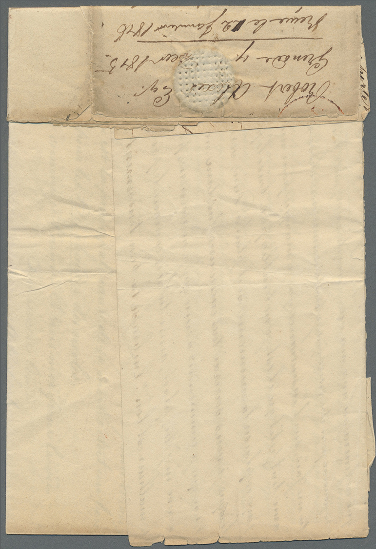 Br Grenada: 1815. Stampless Envelope (re-folded For Display) Written From Grenada Dated 'St George December 7th 1815' Ad - Grenade (...-1974)