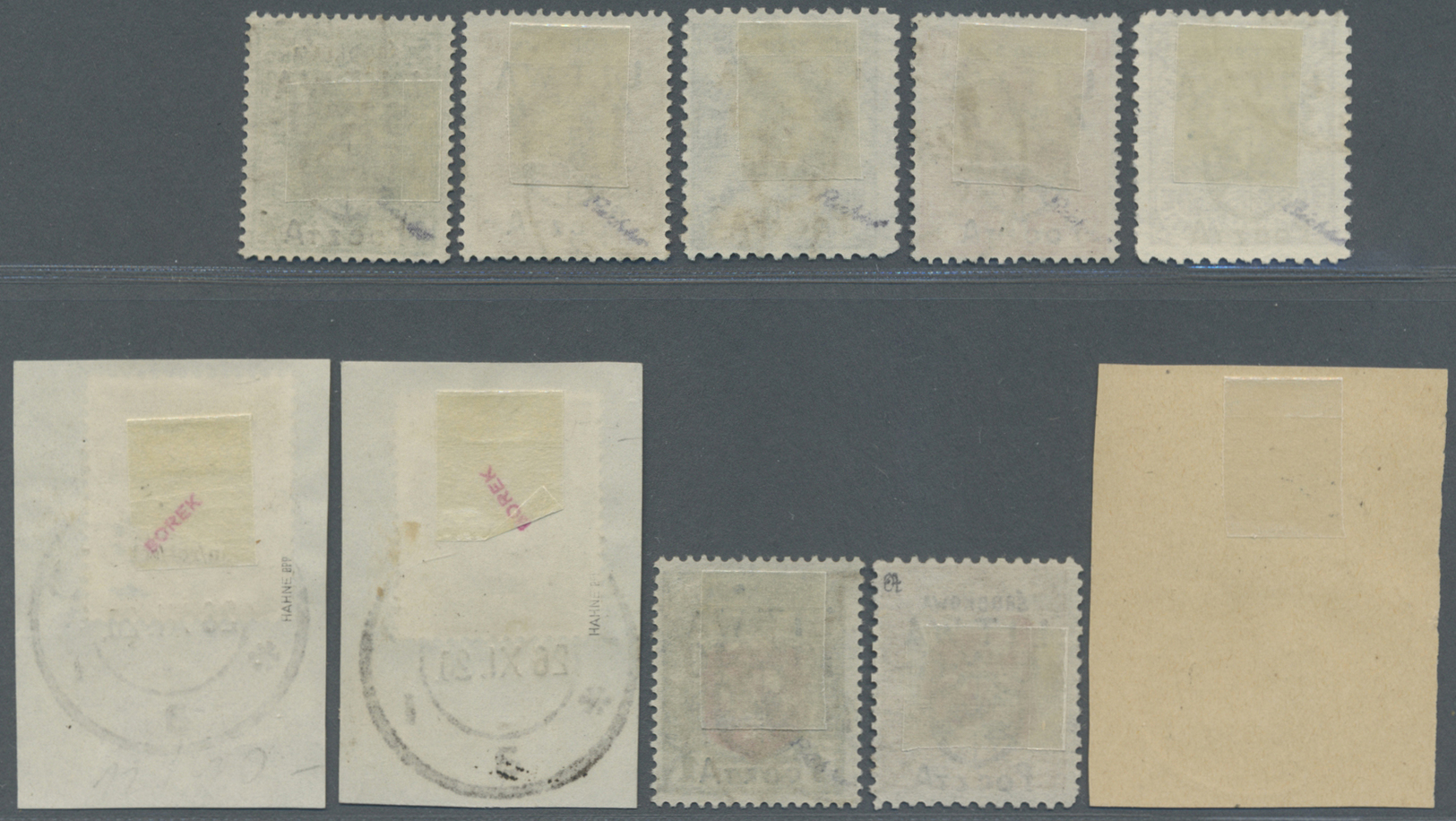 O/Brrst Mittellitauen: 1920, Mittellitauische Marken Mit Aufdruck, 10 Werte, Gestempelt Oder Auf Briefstück, Mi. Nr. 4 - Lituanie