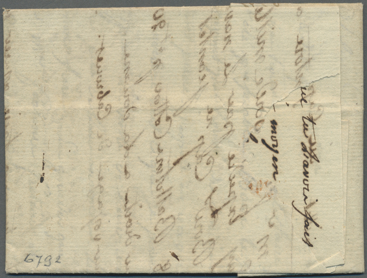 Br Haiti: 1803, Folded Letter From LE CAP Sent With French Seapost And "POSTE MARITIME BORDEAUX" To Bordeaux. - Haiti