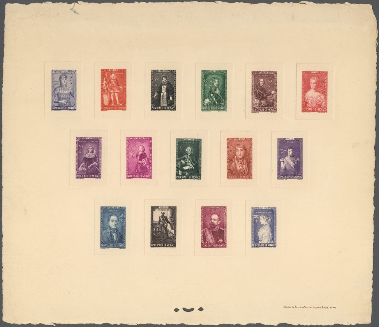 (*) Monaco: 1942/1944, Herrscherbildnisse (Maury 234/48) Und Hl. Devote (Maury 265/73), 2 Ausgaben Je Als Großform - Unused Stamps
