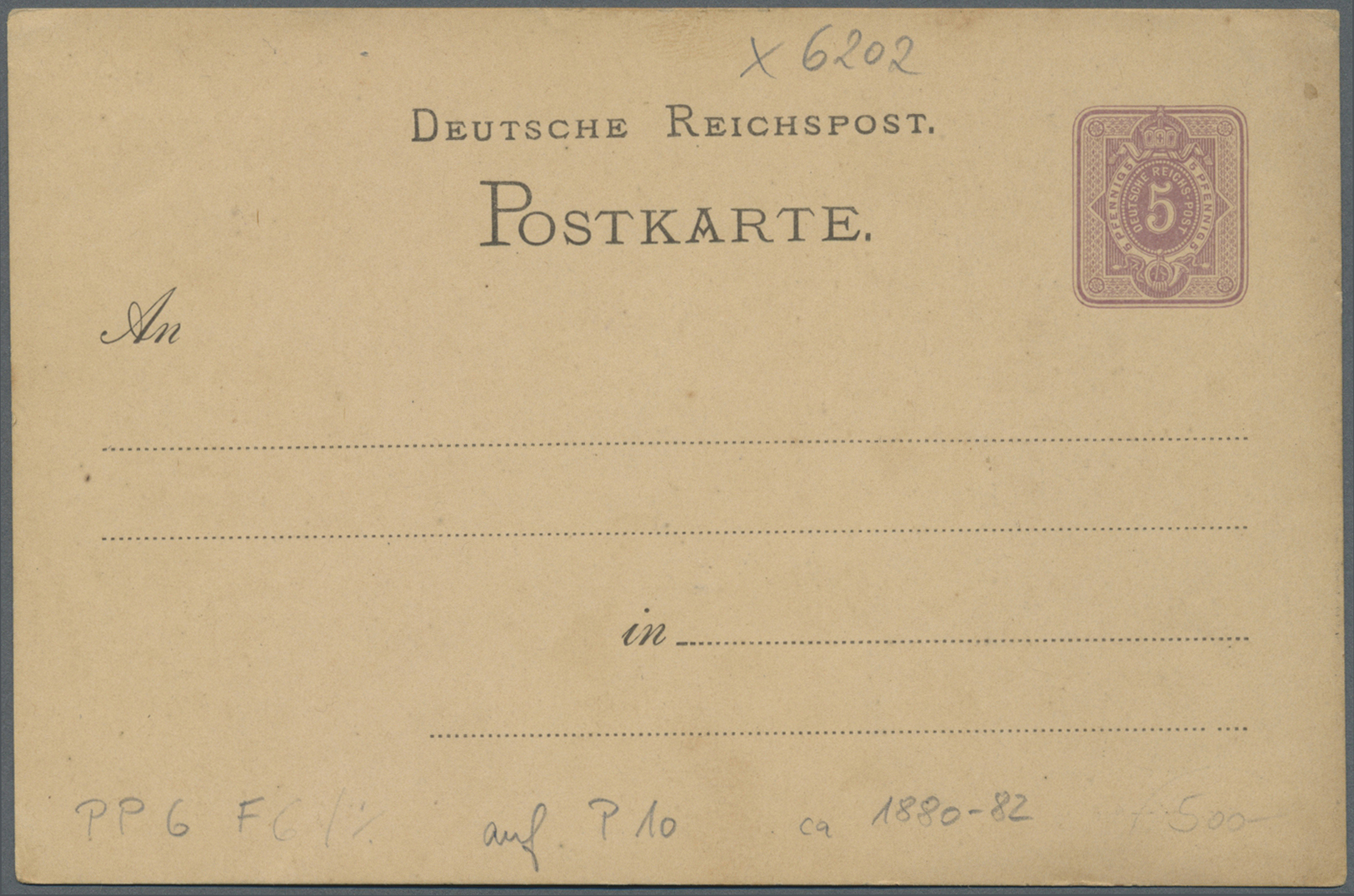 GA Ansichtskarten: Vorläufer: 1880 Ca., BAD LIEBENSTEIN, Vorläuferkarte 5 Pf. Lila Als Privatganzsache, - Non Classificati