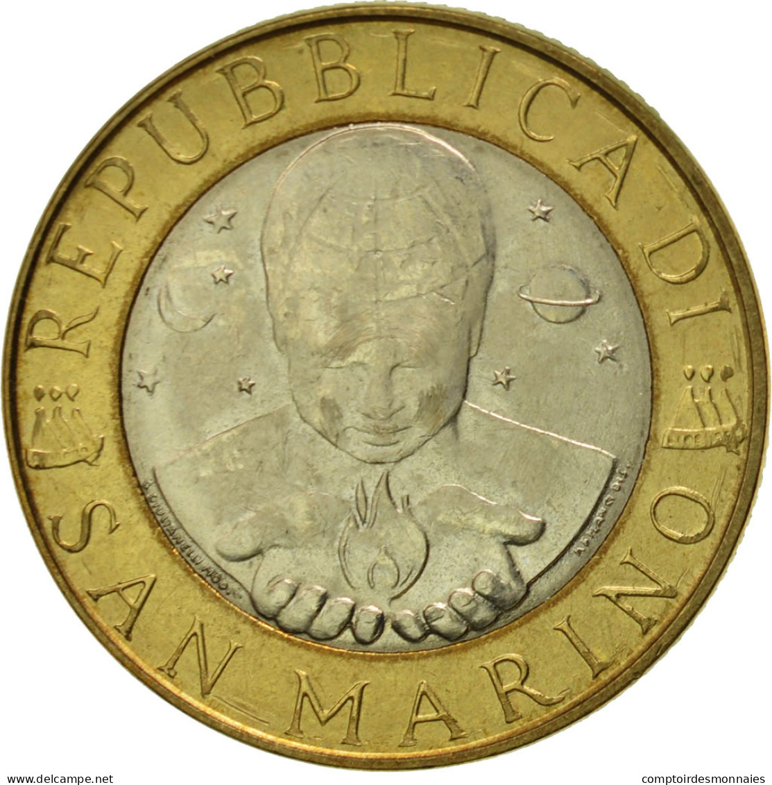 Monnaie, San Marino, 1000 Lire, 1998, Rome, SUP+, Bi-Metallic, KM:384 - San Marino