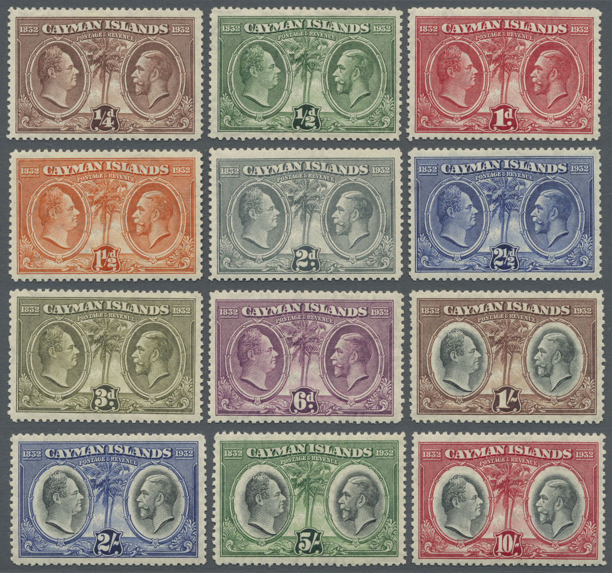 * Kaiman-Inseln / Cayman Islands: 1932, 'Centenary Of The Assembly Of Justices And Vestry' Complete Set, Mint Lightly Hi - Cayman Islands