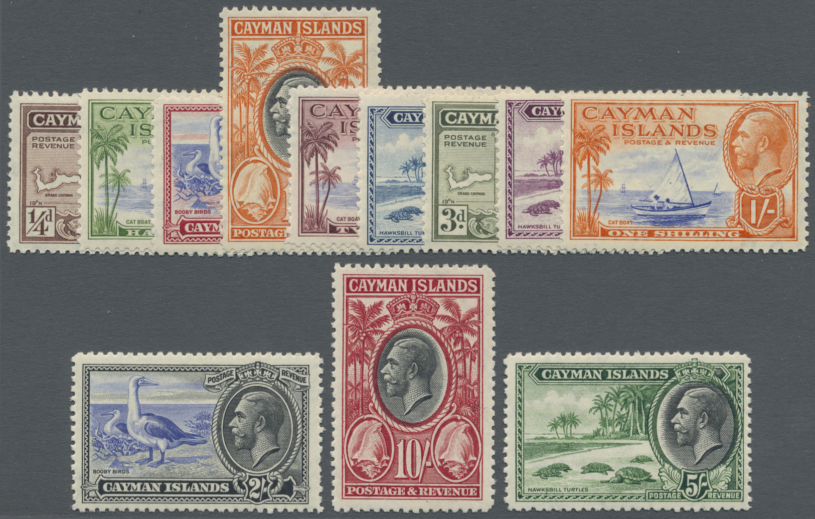 * Kaiman-Inseln / Cayman Islands: 1935, Pictorial Definitives Complete Set, Mint Lightly Hinged, SG. £ 200 - Iles Caïmans
