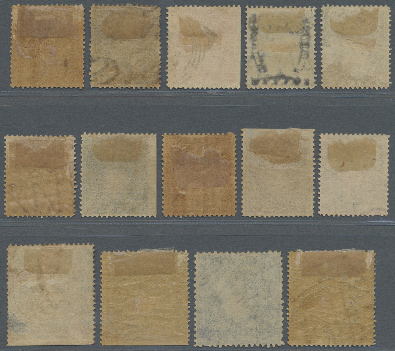 O/* Kenia - Britisch Ostafrika Kompanie: 1890 'Sun' Set Of 13 Stamps, From ½a. To 5r., The 2a. And One Of The 2½a. (blac - British East Africa