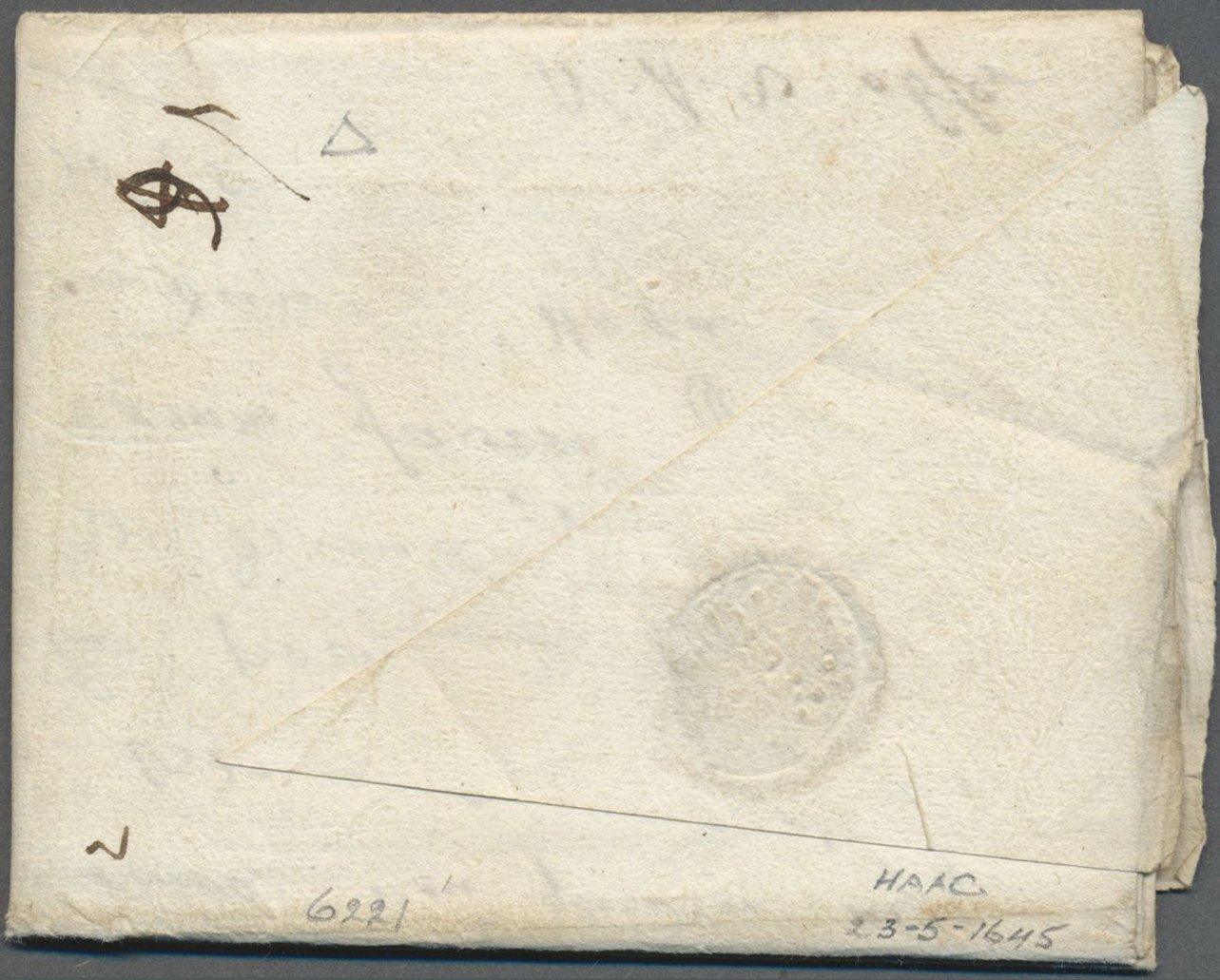 Br Niederlande - Vorphilatelie: 1695, Very Early Letter From Den Haag With Complete Content To The Mayor Of STRAL - ...-1852 Prephilately