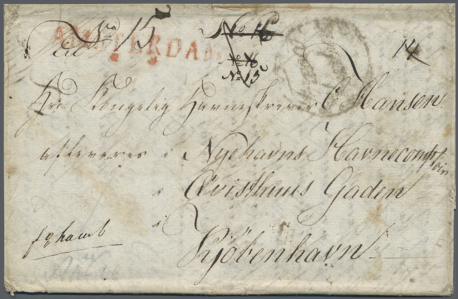 Br Niederlande - Vorphilatelie: 1816 (ca.), Red. S. L. "AMSTERDAM"  With Circular "FRANCO AMSTERDAM" In Italics A - ...-1852 Prephilately