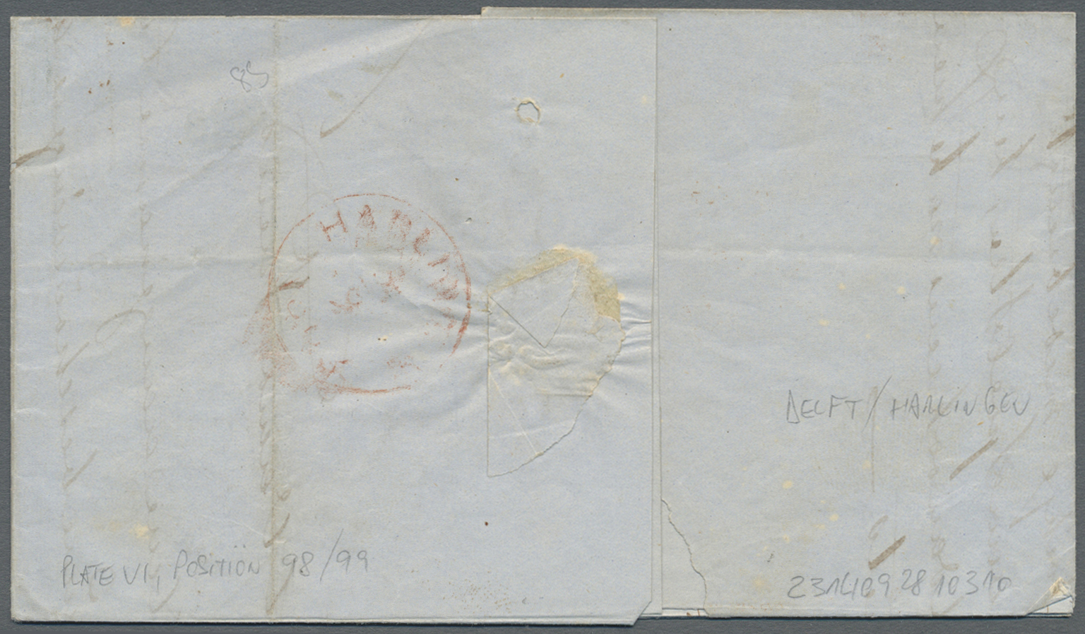 /O/Br Niederlande: 1852: Die Drei Werte Der Ersten Ausgabe Jeweils Im Waagerechten Paar Mit Kastenstempel "FRANCO" S - Lettres & Documents