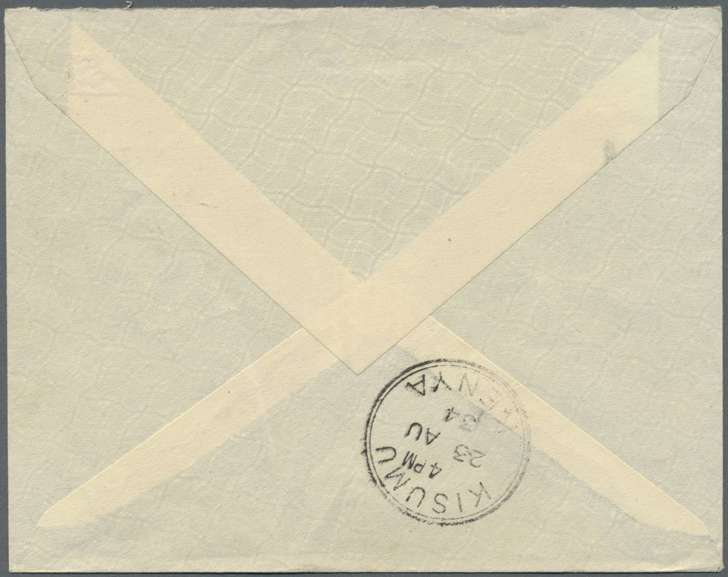 Br Kenia - Britisch Ostafrika: 1934. Air Mail Envelope Addressed To London Bearing SG 82, 15c Carmine And SG 85, 50c Gre - British East Africa