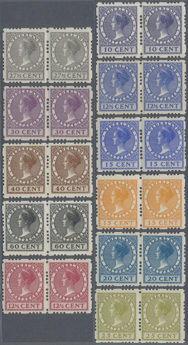 ** Niederlande: 1926/1941, Freimarkenausgabe Mit Vielseitiger Rollenzähnung Und 24 Werten In Waagerechten Paaren, - Covers & Documents