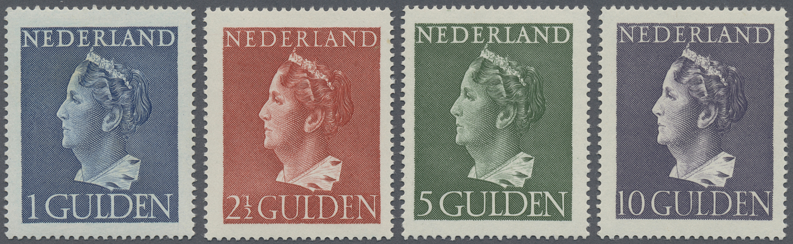 ** Niederlande: 1946, Freimarken: Königin Wilhelmina, Tadellose Postfrische Serie, Lediglich Der Unbedeutende Kle - Lettres & Documents