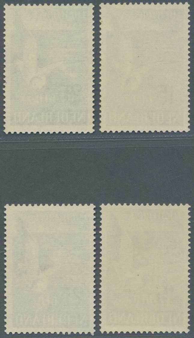 ** Niederlande: 1951, Flugpostmarken (Möwe) 15 Und 25 Gulden, 2 Sätze Tadellos Postfrisch, M€ 1.200,- - Lettres & Documents
