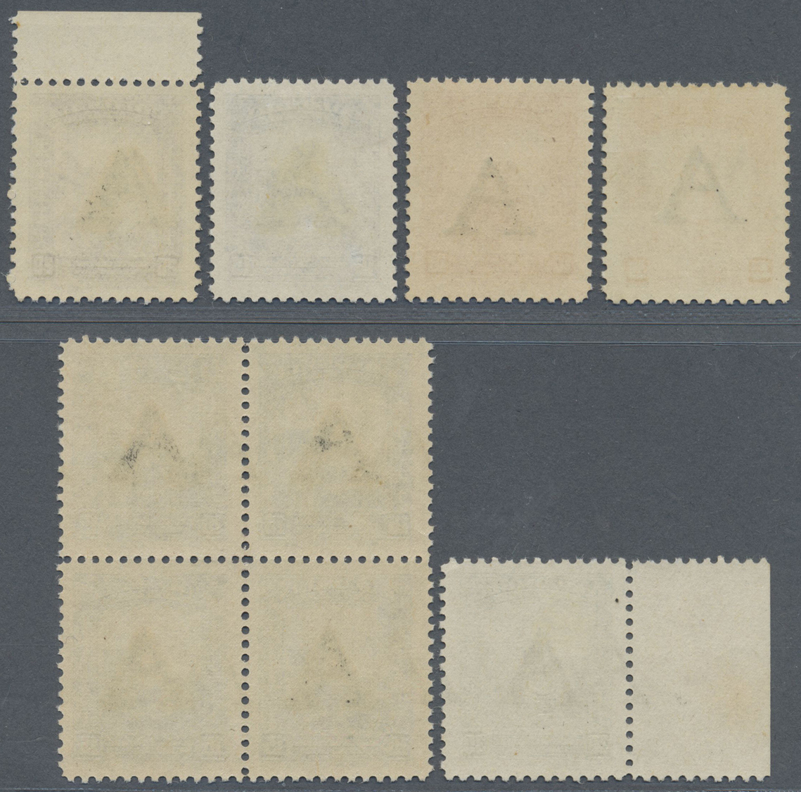 **/* Kolumbien: 1950, Country Scenes Airmail Issue Nine Values With DOUBLE Opt. 'A' (Avianca) Incl. 5c. Orange To 30c. G - Colombia