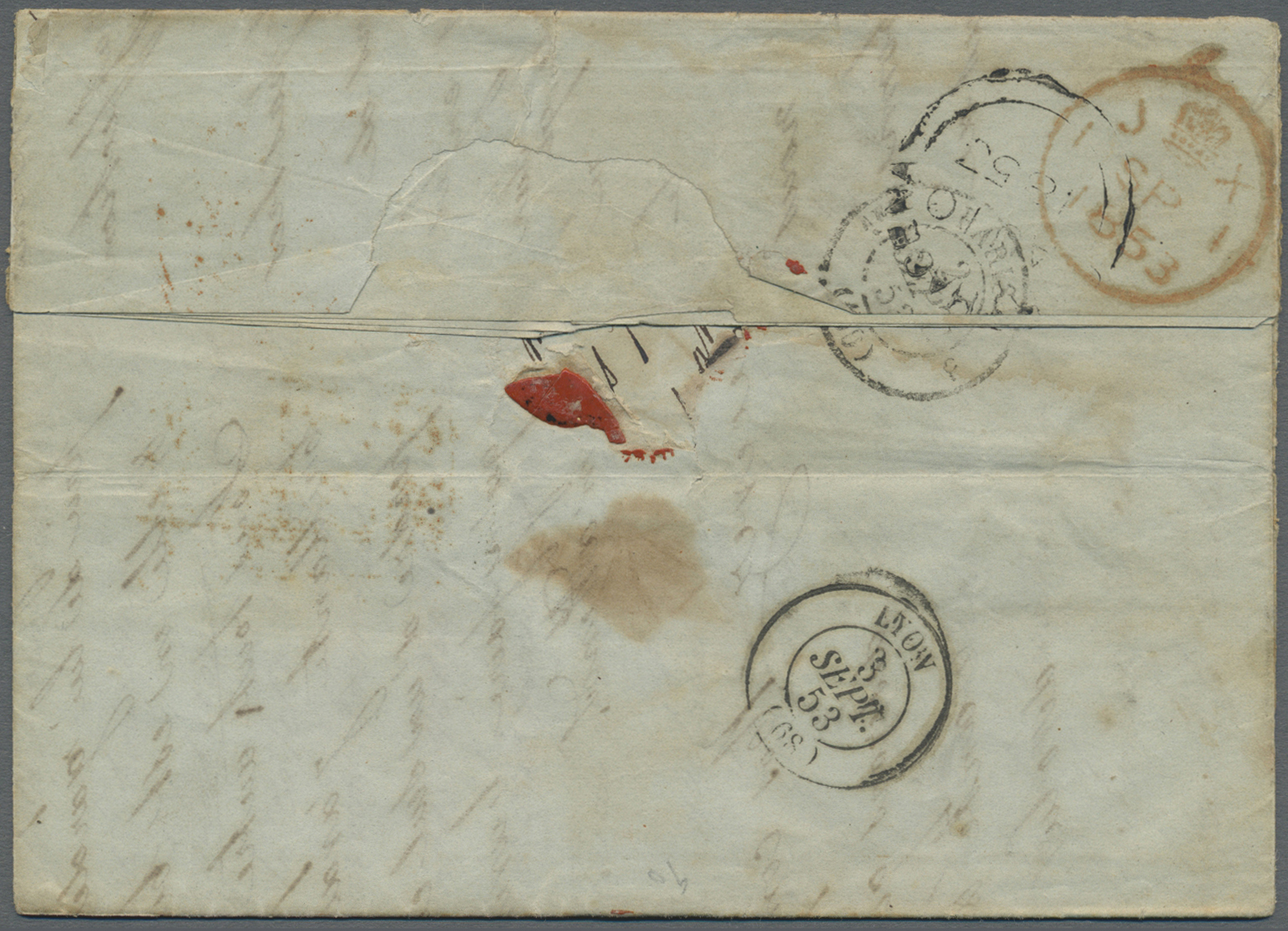 Br Kolumbien - Besonderheiten: 1853, British Post Office: 1853. Stampless Envelope Dated Bogota ‘20/7/53’ Addressed To F - Colombia