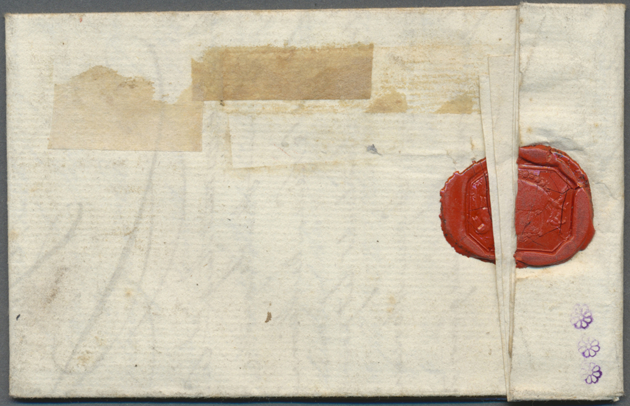 Br Niederlande - Französische Armeepost: 1801, "HOLLANDE TROUPES F.OISES", Double Line In Red On Folded Letter Wi - ...-1850 Préphilatélie