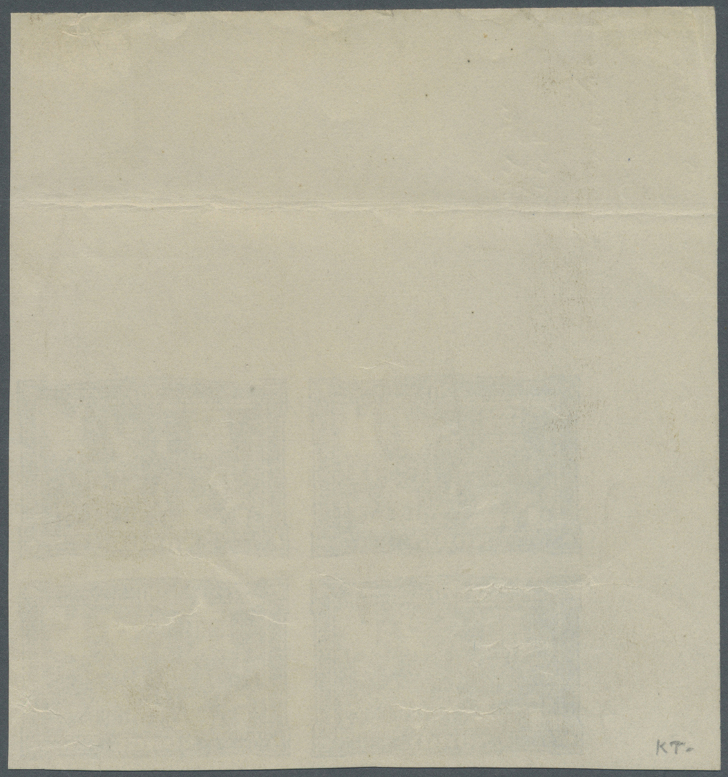 (*) Norwegen: 1914, 20 Öre Independence, Imperforated Proof In Block Of 4 On Ungummed Paper - Neufs