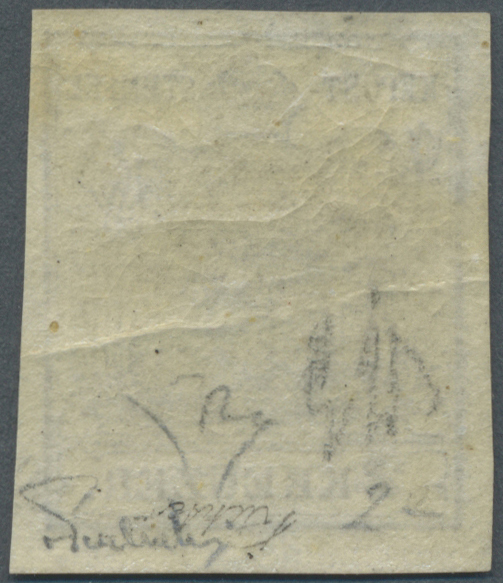 * Österreich: 1850/54: 2 Kreuzer Grauschwarz, Handpapier Type I A, Ungebraucht. Laut Dr. Ferchenbauer: "Die Mark - Unused Stamps