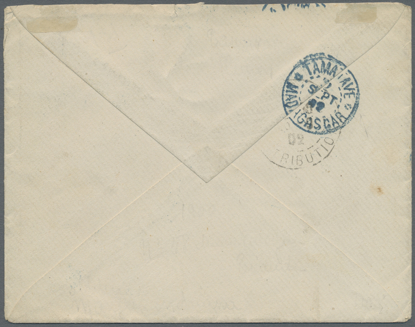 Br Madagaskar: 1902. Envelope Addressed To France Bearing Yvert 55, 0.15 On 1f Olive Tied By Manjakandriana/Madagascar D - Madagascar (1960-...)