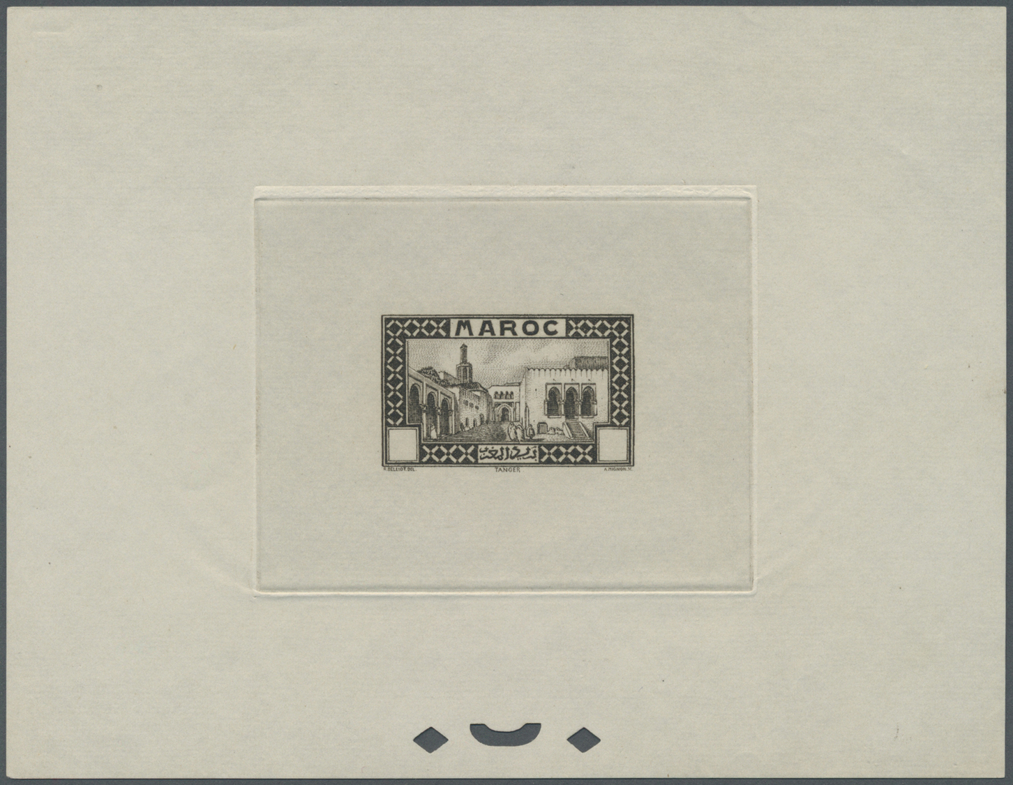 (*) Marokko: 1933, Definitives "Views Of Morocco", 1c. To 20fr., Complete Set Of 24 Values, Epreuve Without Value, Mainl - Morocco (1956-...)