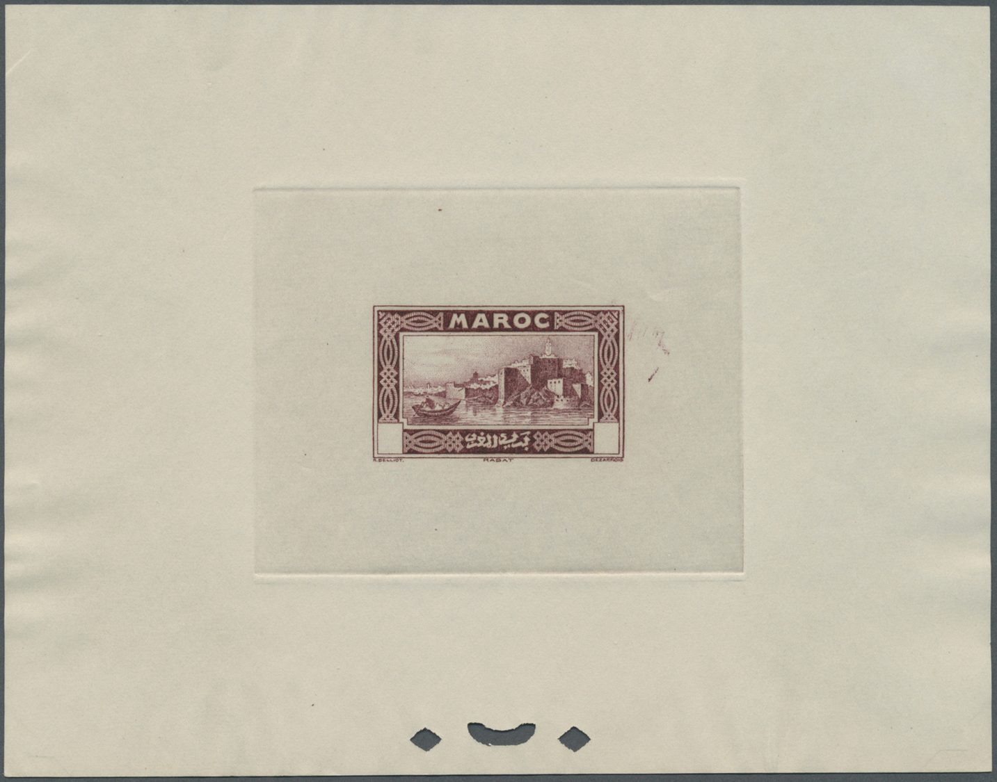 (*) Marokko: 1933, Definitives "Views Of Morocco", 1c. To 20fr., Complete Set Of 24 Values, Epreuve Without Value, Mainl - Morocco (1956-...)