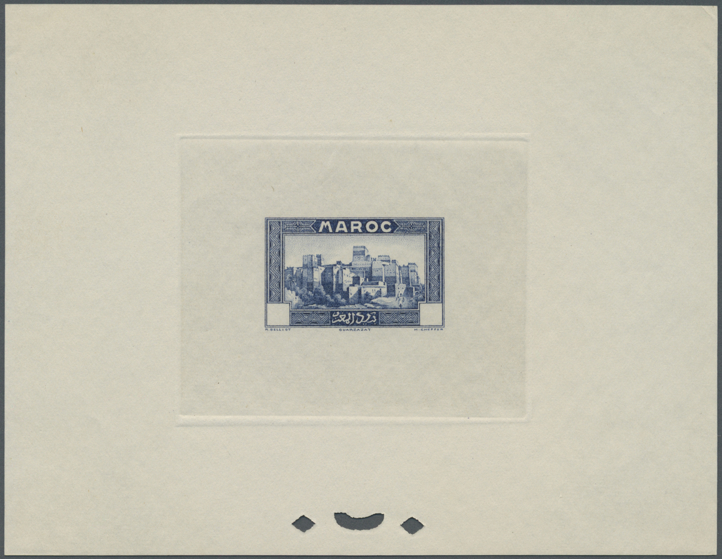 (*) Marokko: 1933, Definitives "Views of Morocco", 1c. to 20fr., complete set of 24 values, epreuve without value, mainl